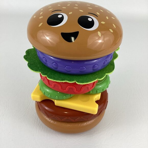 Leapfrog Other - Leap Frog Build A Burger Matching Spinning Aim Throw Interactive Food Toy 2023